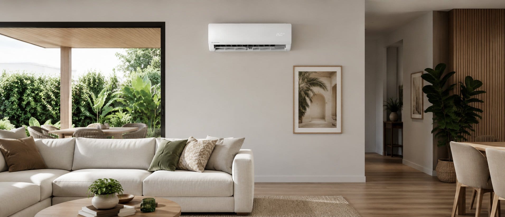 ActronAir split system installed in a modern living room